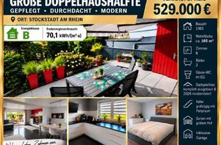 Haus kaufen in 64589 Stockstadt, Von PRIVAT: Modern, gepflegt und durchdacht! Großzügiges Doppelhaus in Stockstadt am Rhein