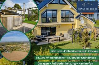 Einfamilienhaus kaufen in 08060 Marienthal, WOW! Exklusives Einfamilienhaus in Zwickau-Marienthal, gehobener Standard, mit Weitblick, 2 Garagen
