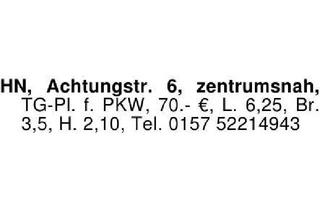 Immobilie mieten in 74072 Heilbronn, HN, Achtungstr. 6, zentrumsnah, TG-Pl. f. PKW, 70.- €, L. 6,25,