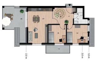 Wohnung mieten in Uhlandstraße 109, 73614 Schorndorf, Traumhafte 4-Zimmer-Maisonette mit Dachterrasse & Loggia im Neubau (KfW 55) – Süden von Schorndorf