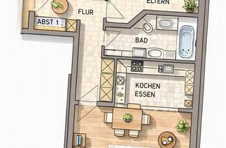 Wohnung kaufen in 86470 Thannhausen, Thannhausen - Helle 74,8 m² Wohnung mit Westbalkon & Tiefgarage -in Thannhausen