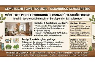 Wohnung mieten in 49082 Schölerberg, Gemütliches Zweitdomizil / Möblierte Pendlerwohnung