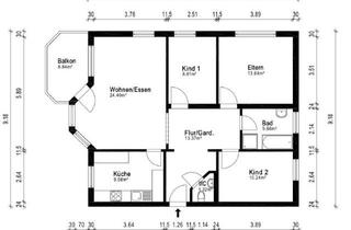 Wohnung mieten in 72805 Lichtenstein, 4-Zimmer Wohnung in Lichtenstein mit 88 m² Wohnfläche