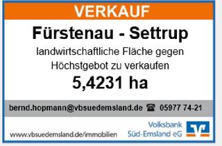 Immobilie kaufen in 49584 Fürstenau, Insgesamt 5,4231 ha landwirtschaftliche FlächeMindestgebot 8,00 EUR/qm