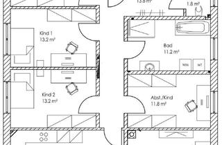 Wohnung mieten in 83329 Waging am See, Erstbezug einer 5-Zimmer-Wohnung 1-Stock in Waging am See