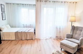 Wohnung mieten in Erlanger Str. 23, 90765 Poppenreuth, Moderne, TOP-renovierte, vollmöblierte 1-Zimmer Wohnung mit Balkon, Einbauküche und TG-Stellplatz