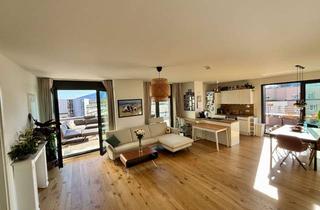 Immobilie mieten in Ferdinand-Happ-Straße 23, 60314 Ostend, Möbliertes Penthouse (98 m²) mit Dachterrasse im Ostend, nahe EZB – Wohnen auf Zeit