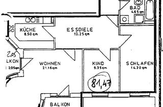 Wohnung kaufen in 08523 Plauen, Vermietete 4-Zimmer-Wohnung mit zwei Balkonen und Carport – langjährig vermietet in Plauen