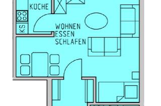 Wohnung mieten in Gerbergasse 13-15, 55545 Bad Kreuznach, Großzügige 1-Zimmer Wohnung mit großem Balkon und sep. Küche