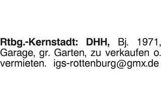 Immobilie kaufen in 72108 Rottenburg, DHH