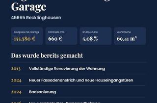 Wohnung kaufen in 45665 Recklinghausen, Recklinghausen - Vermietet Eigentumswohnung mit Garage zu verkaufen