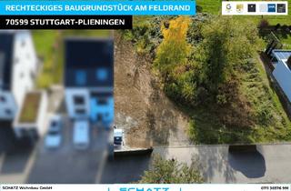 Grundstück zu kaufen in 70599 Plieningen, Rechteckiges Baugrundstück in absoluter Feldrandlage