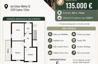 Wohnung kaufen in Zur Eltzer Mühle 12, 31311 Uetze, Charmante 2-Zimmer-Eigentumswohnung mit Balkon in Uetze-Eltze