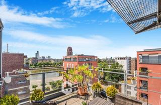 Penthouse kaufen in 60314 Frankfurt, Penthouse mit Mainblick im Ostend: 4 Zimmer, 150 m², 3 Balkone, Terrasse & Aufzug | 7. OG