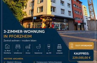 Wohnung kaufen in Kronprinzenstr. 19, 75177 Pforzheim, Zentrale 3 Zimmer Wohnung in zentraler lage