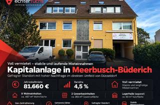 Anlageobjekt in 40667 Meerbusch, Vollvermietetes Mehrfamilienhaus mit Gewerbeeinheiten in zentraler Lage von Meerbusch-Büderich