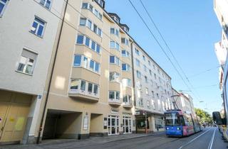 Immobilie mieten in Leonrodstraße 10, 80636 Neuhausen-Nymphenburg, Attraktive Gewerbeeinheit mit Balkonen und Tiefgaragenplätze am Rotkreuzplatz