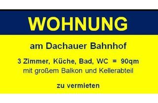Wohnung mieten in Frühlingstraße 26, 85221 Dachau, Wohnung am Dachauer Bahnhof zu vermieten Zimmer, Küche, Bad, WC = 90qm mit großem Balkon und Keller