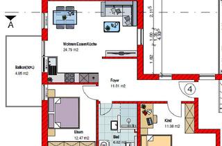 Wohnung mieten in Schanzenstr., 68794 Oberhausen-Rheinhausen, NEUBAU Etagenwohnung mit 3 Zimmern in Oberhausen-Rheinhausen