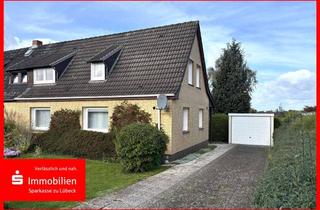 Doppelhaushälfte kaufen in 23556 St. Lorenz Nord, Doppelhaushälfte auf Erbpachtgrundstück, mit großem Garten in Feldrandlage – Platz für Ihre Ideen!