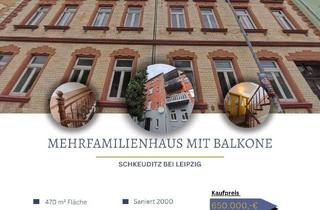Mehrfamilienhaus kaufen in 04435 Schkeuditz, gepflegtes Mehrfamilienhaus mit Balkone und solider Rendite