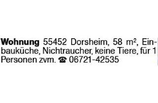 Wohnung mieten in 55452 Dorsheim, Mietwohnung in Dorsheim (55452)
