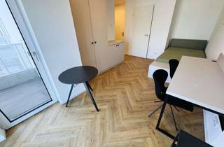 Wohnung mieten in Glienicker Weg 136, 12489 Adlershof, Modernes voll möbliertes Studio mit EBK, Balkon und Abstellkammer!