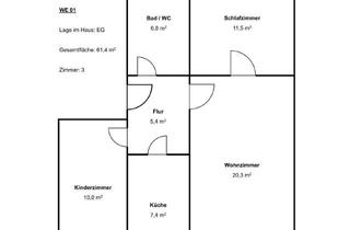 Wohnung mieten in Crimmitschauer Straße 23 B, 04639 Ponitz, 3-Zimmer-Wohnung in Ponitz