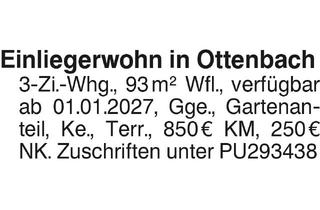 Wohnung mieten in 73113 Ottenbach, Einliegerwohn in Ottenbach