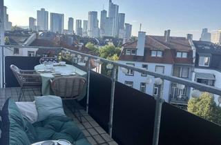 Immobilie mieten in Schweizer Platz, 60594 Sachsenhausen, 2-Zimmer-Wohnung mit 2 Balkonen & Skylineblick in bester Lage am Schweizer Platz
