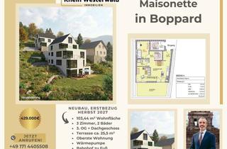 Wohnung kaufen in 56154 Boppard, Boppard: Neubau-Maisonette, Terrasse ca. 25,5 m², 3 Zimmer, 2 Bäder, Fertigstellung 2027 geplant