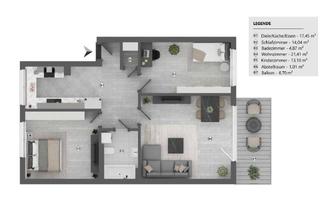 Wohnung mieten in Köhlerstr 14, 51545 Waldbröl, Helle 3-Zimmer- Wohnung mit tollem Ausblick + Küche + Balkon