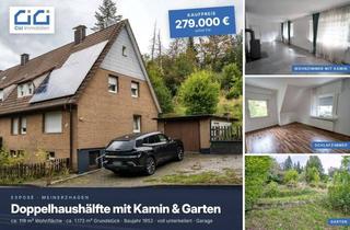 Doppelhaushälfte kaufen in Talstraße 17, 58540 Meinerzhagen, Doppelhaushälfte mit Kaminofen, Garage & ca. 1.173 m² Garten in Meinerzhagen – sofort frei
