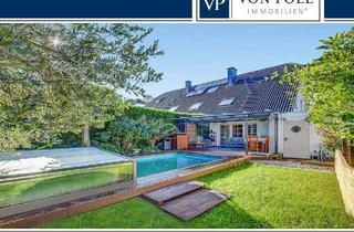 Doppelhaushälfte kaufen in 40670 Meerbusch, Doppelhaushälfte mit lichtdurchflutetem Wintergarten und Pool im Garten
