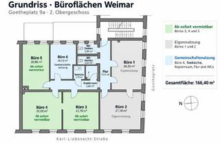 Immobilie mieten in Goetheplatz 9a, 99423 Altstadt, Ihr eigenes Büro am Goetheplatz – möbliert oder unmöbliert, mit Küche und Konferenzbereich