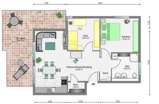 Wohnung mieten in 63571 Gelnhausen, * 3-Zi.- EG-Whg., Bj. 2020, ideal für 2 Erwachsene, ruhige Lage, große Terrasse, GN-Hailer