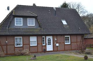 Haus kaufen in Poggenort, 21522 Hittbergen, VERMIETET !!! Fachwerk DHH, direkt am Elbdeich