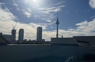 Lofts mieten in 10119 Mitte, Modernes 1-Zimmer-Loft mit großzügigem Balkon und Dachpool in Berlin-Mitte