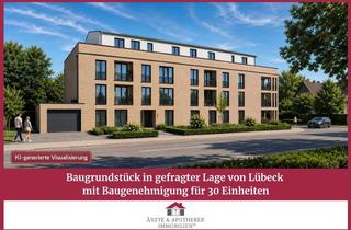 Grundstück zu kaufen in 23556 St. Lorenz Nord, Baugrundstück in gefragter Lage von Lübeck mit Baugenehmigung für 30 Einheiten
