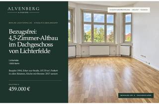 Wohnung kaufen in 12205 Lichterfelde, Bezugsfrei: 4,5-Zimmer-Altbau im Dachgeschoss von Lichterfelde