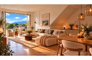 Wohnung kaufen in 83646 Bad Tölz, Dachgeschoss-Juwel: Sonnendurchflutete Giebelwohnung mit Alpenblick