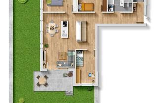 Wohnung kaufen in Altmühlstrasse, 86830 Schwabmünchen, 4 Zimmer EG Neubauwohnung mit Garten in Schwabmünchen: KfW55 Standard