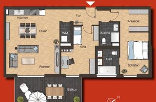 Wohnung mieten in Carl-Schurz-Straße 14, 55543 Bad Kreuznach, Bad Kreuznach-Süd: helle 3Zimmer-Wohnung mit Balkon und Carport