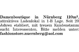 Gewerbeimmobilie kaufen in 90403 Nürnberg, Damenboutique in Nürnberg 110m², attraktives Ladenlokal in 1-B Lage.