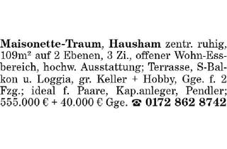 Wohnung kaufen in 83734 Hausham, Maisonette-Traum in Hausham