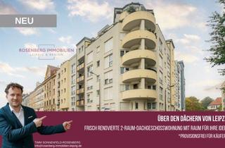 Wohnung kaufen in Herrnhuter Straße 27 WE33, 04318 Leipzig, Provisionsfrei für Käufer: 2-Zimmer-Dachgeschosswohnung mit 2 Dachterrassen & Tiefgarage in Leipzig!