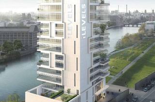 Loft kaufen in Mühlenstraße 60, 10243 Friedrichshain, Living Levels: Loft im 8. OG mit Spreeblick – 3,40 m Decken, Concierge, bezugsfrei