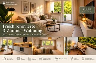 Wohnung mieten in Hoheneckstraße 15, 75180 Dillweißenstein, Schöne und helle 3-Zimmer-Wohnung mit 2 Balkonen in Dillweißenstein