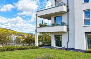 Wohnung mieten in Hafenstraße 35, 55411 Bingen, Wohnen in erster Reihe am Rhein – 3 Zimmer, lichtdurchflutet mit großem Garten, TG und Küche!