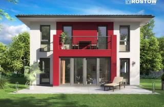 Villa kaufen in 15345 Altlandsberg, Klare Kante, null Schrägen inkl. Grundstück: Stadtvilla Rostock 140 – Volle 2 Etagen aus Blähton